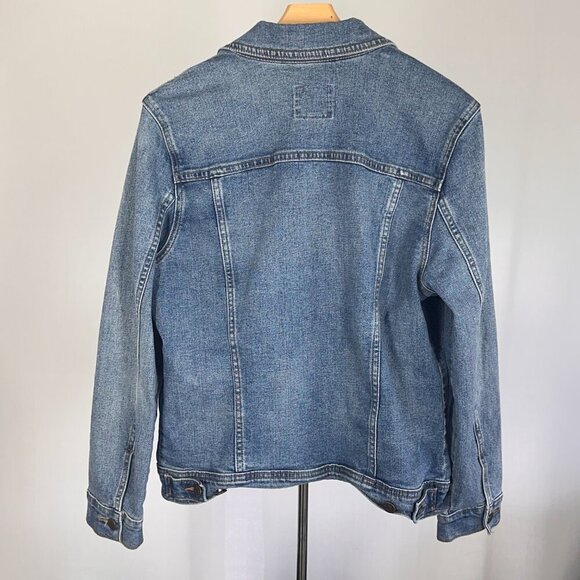 Old Navy Blue Jean Jacket Women's Large Comfy Casual - Picture 2 of 4
